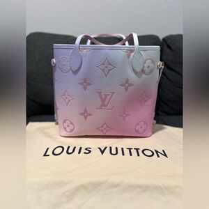 Louis Vuitton Neverfull MM Spring In The City Sunrise Pastel 🩷💜
